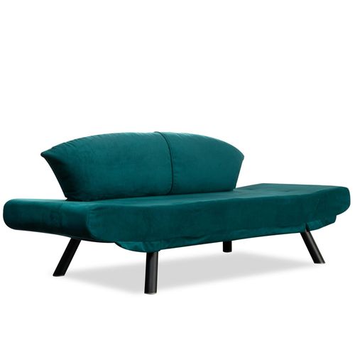 Banquette-lit Bleu Canard - Format Compact Lucca
