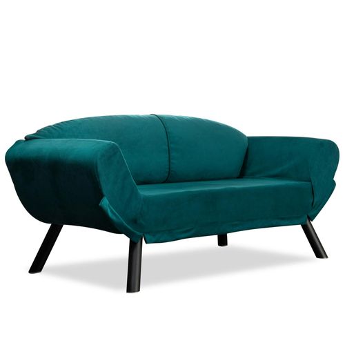 Banquette-lit Bleu Canard - Format Compact Lucca
