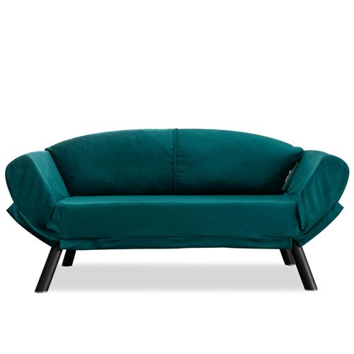 Banquette-lit Bleu Canard - Format Compact Lucca
