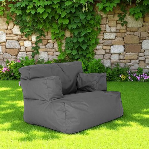 Pouf XXL Extérieur Avec Accoudoirs - Gris Arta