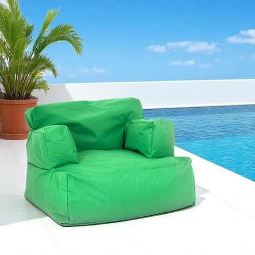 Pouf XXL Extérieur Avec Accoudoirs - Vert Arta