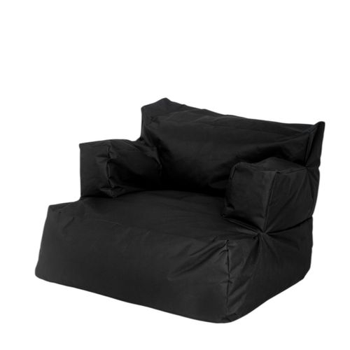 Pouf XXL Extérieur Avec Accoudoirs - Noir Arta