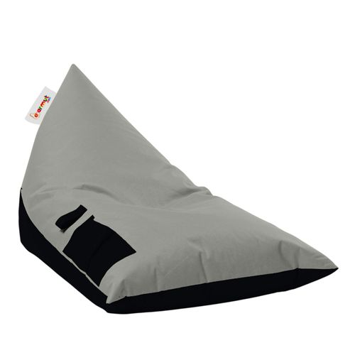 Pouf Berlingot Extérieur Gris Et Noir Arta