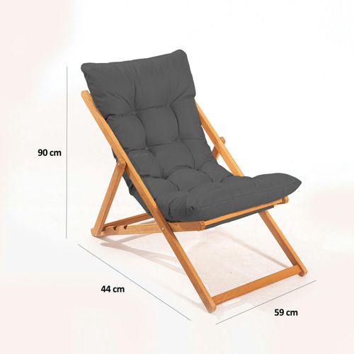 Chilienne Grise Confort - Pliante, Inclinable Sora