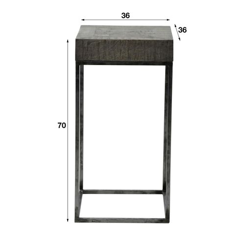 Sellette Bois De Manguier Gris 70 Cm Lucknow