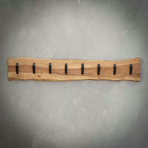 Patère Mural Bois Massif 8 Crochets Tribeca