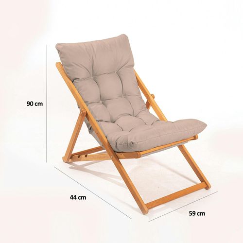 Chilienne Taupe Confort - Pliante, Inclinable Sora