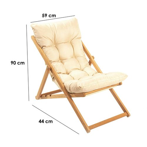 Chilienne Beige Confort - Pliante, Inclinable Sora