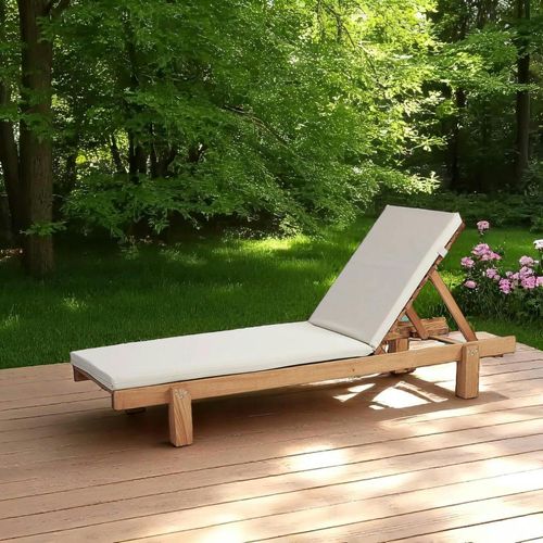 Bain De Soleil En Bois Avec Coussin Talifa