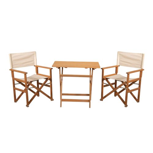 Salon Jardin 2 Places Compact En Bois Talifa