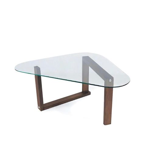 Table Basse En Verre Forme Triangulaire - Pied Labyrinthe Anzio