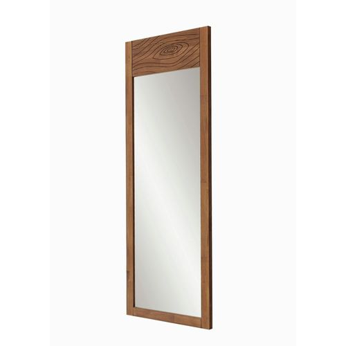 Miroir Vertical En Bois Brun - Motif Tronc D'arbre Hilo