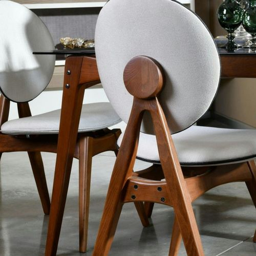 Chaise Médaillon Écrue - Style Moderne (lot De 2) Dili