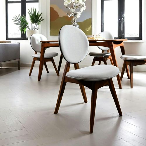 Chaise Médaillon Écrue - Style Moderne (lot De 2) Dili