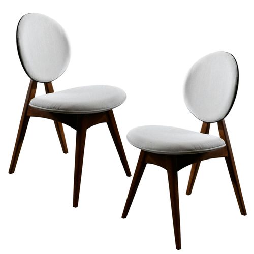 Chaise Médaillon Écrue - Style Moderne (lot De 2) Dili