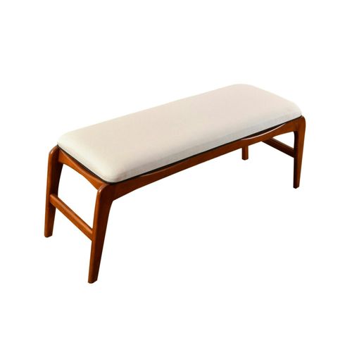 Banc D'entrée En Bois Et Tissu - Assise Lin, 120 Cm Dili