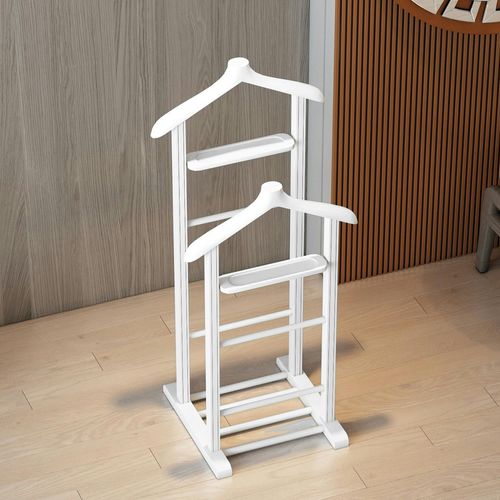 Valet De Chambre Double - Bois Blanc, Vide-poches Sitia