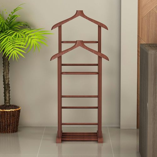 Valet De Chambre Double - Bois Marron, Vide-poches Sitia