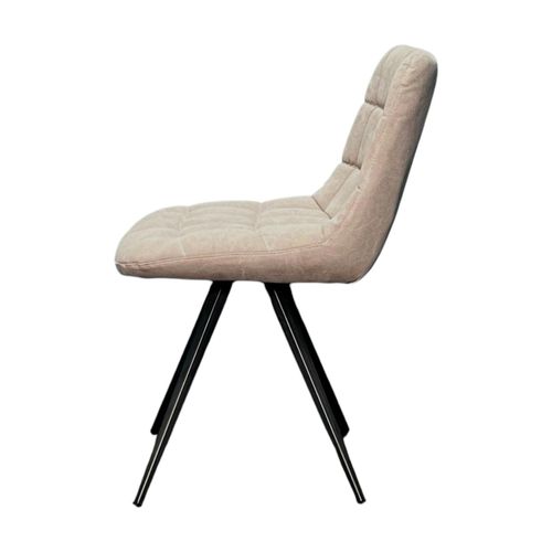 Chaise Salle à Manger Tissu Jeans Sable (lot De 2)