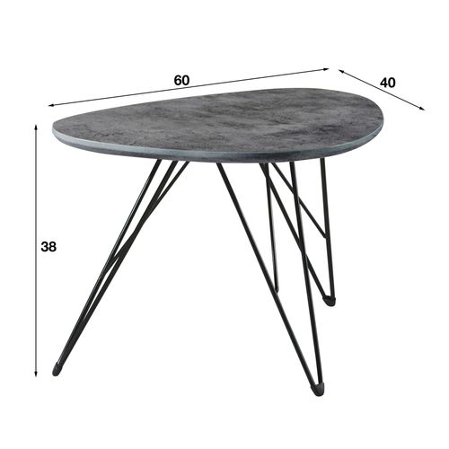 Table D'appoint Grise Effet Béton Pm Helsinki