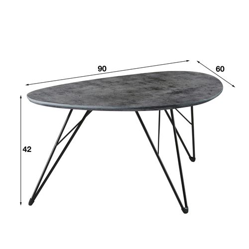 Table D'appoint Grise Effet Béton Gm Helsinki