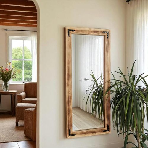 Miroir Mural En Bois Clair - Format Vertical Hilo