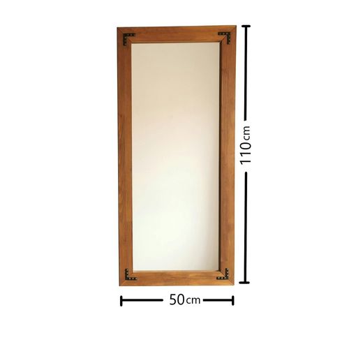 Miroir Mural En Bois Brun - Format Vertical Hilo
