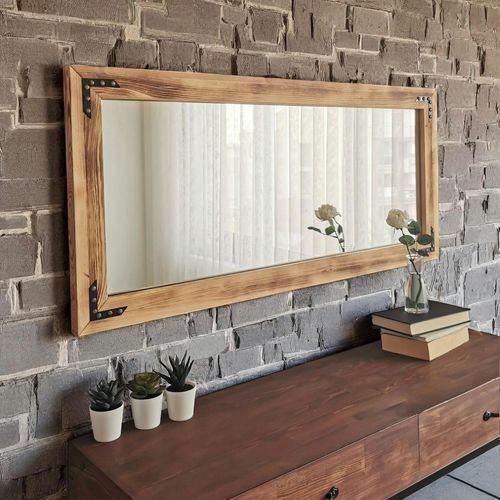 Miroir Mural En Bois Clair - Format Horizontal Hilo