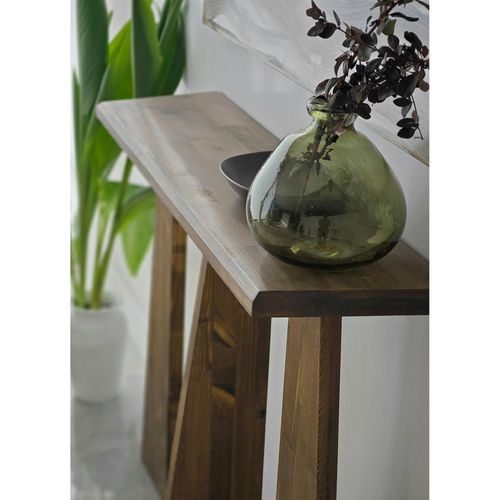 Console D'entrée En Bois Marron - 3 Pieds Sitia