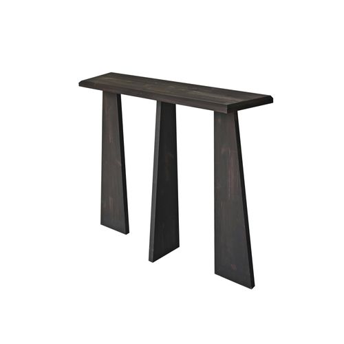 Console D'entrée En Bois Anthracite - 3 Pieds Sitia