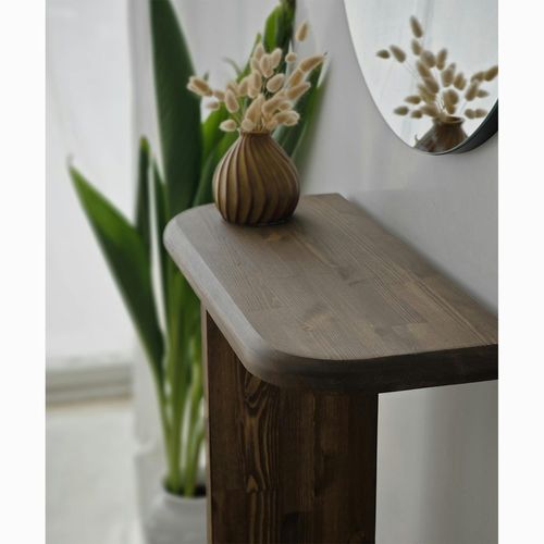 Console D'entrée Design En Bois Brun Sitia