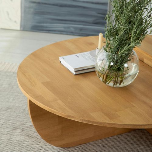 Table Basse Design En Bois Clair - 2 Modules Sitia