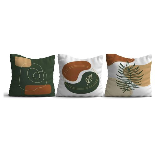 Coussin Déco Moderne – Motifs Abstraits (lot De 3) Izmir