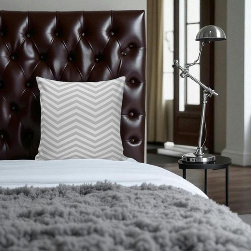 Coussin Gris Motif Graphique Izmir