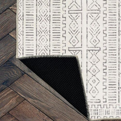 Tapis Écru Contrasté – Motifs Graphiques, 160x230 Cm Istanbul