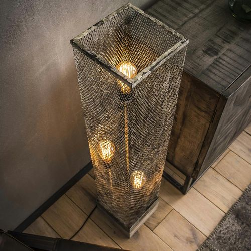 Lampe Colonne Industrielle Effet Maille Gm Tribeca