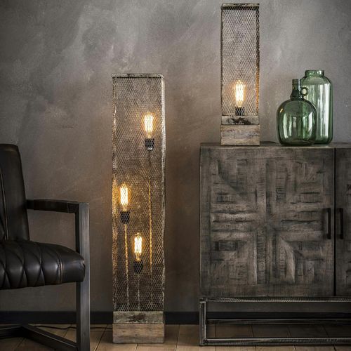 Lampe Colonne Industrielle Effet Maille Gm Tribeca