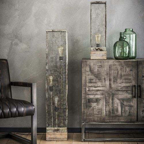 Lampe Colonne Industrielle Effet Maille Gm Tribeca