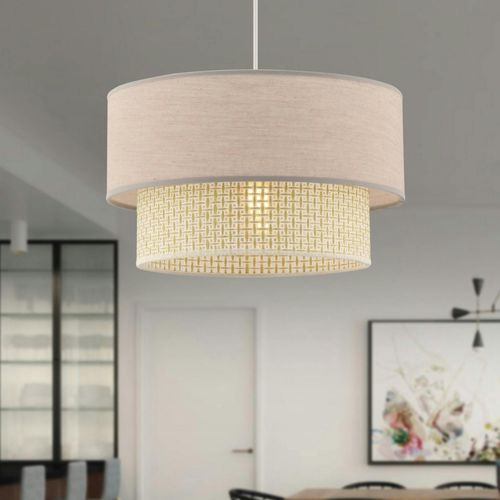 Suspension Moderne - Double Abat-jour Sable Zurich