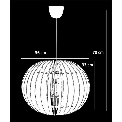 Suspension Blanche Design - Forme Ronde D.36 Cm Biel