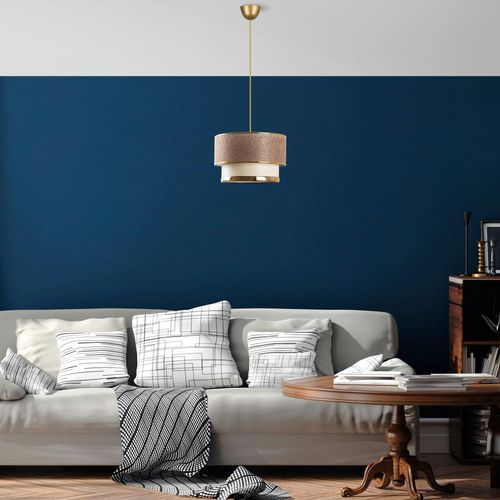 Suspension Moderne En Tissu - Abat-jour Bicolore Zurich