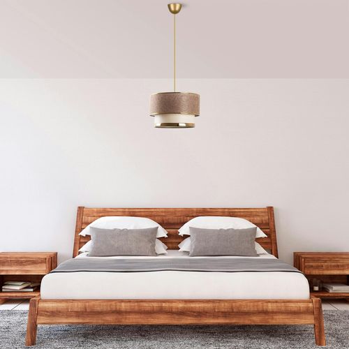 Suspension Moderne En Tissu - Abat-jour Bicolore Zurich