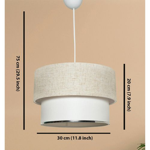 Suspension Moderne En Tissu – Double Abat-jour Zurich