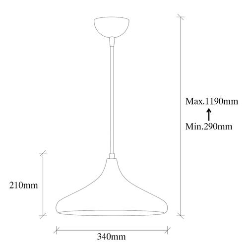 Suspension Métal Effet Cuivre Brossé – Forme Soucoupe Sile