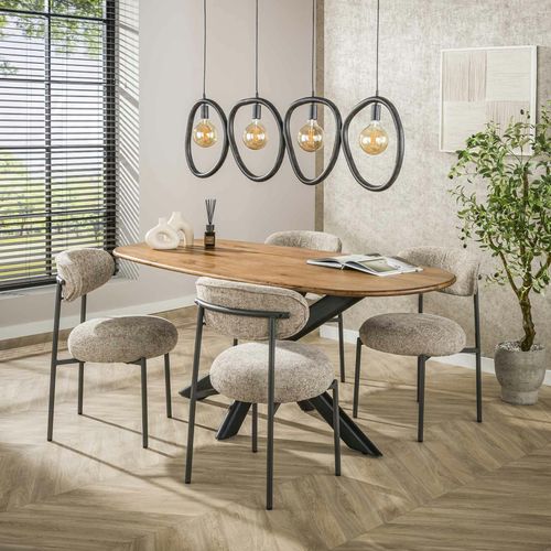 Suspension De Cuisine Noire – 4 Galets En Métal Tribeca