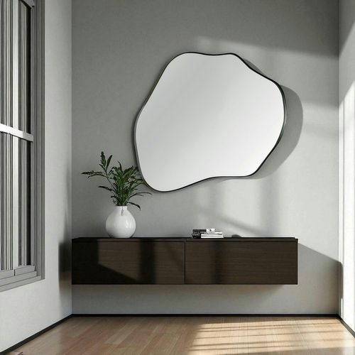 Miroir Design Organique - Bords Noirs Brig