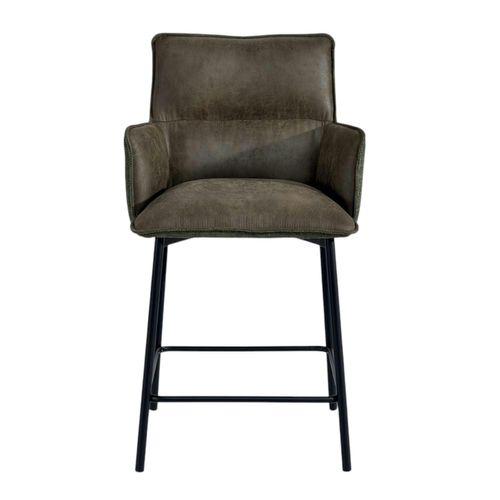 Tabouret De Bar Bi-matière Vert (lot De 2) Kerala