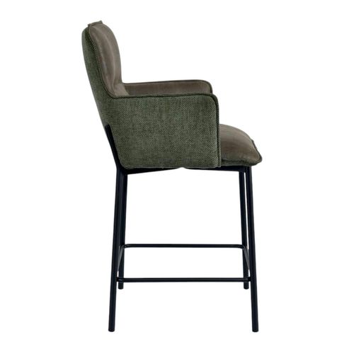 Tabouret De Bar Bi-matière Vert (lot De 2) Kerala