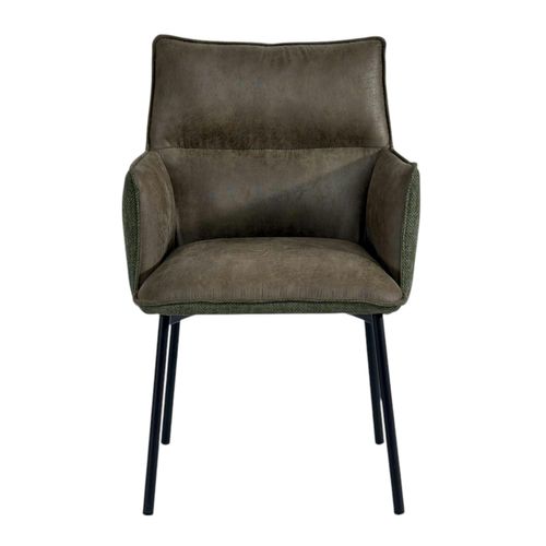 Chaise De Salle à Manger Bi-matière Verte (lot De 2) Kerala