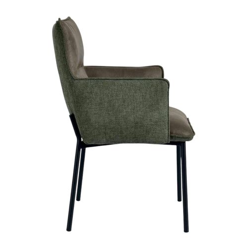Chaise De Salle à Manger Bi-matière Verte (lot De 2) Kerala